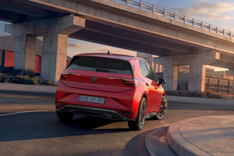 Volkswagen ID.3 GTI pri pohľade zozadu