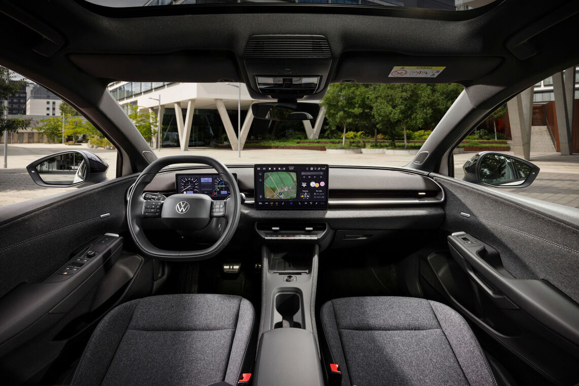 Kabína ID. Polo kombinuje digitálne displeje s fyzickými tlačidlami a otočným ovládačom hlasitosti. Foto: Volkswagen AG.